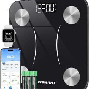 Bluetooth Body Fat Scales, INSMART Smart Digital Bathroom Weight Weighing Scales for Body Composition