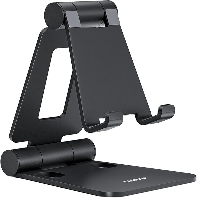 NULAXY Phone Stand, Fully Foldable Angle Height Adjustable Mobile Phone Holder