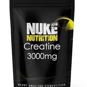 Nuke Nutrition Creatine Tablets 3000mg - 60 Tablets - Pure Creatine Monohydrate Supplements