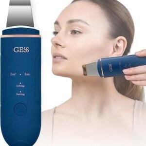 GESS SKY Ultrasonic Pore Cleanser Face - Skin Scrubber with Iontophoresis, 4 Modes (Exfoliation, Lifting, Ion+/Ion), Anti Acne & Blackhead Remover, Rechargeable