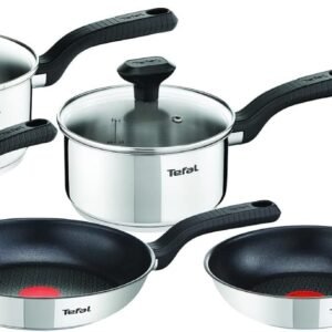Tefal Comfort Max Stainless Steel 5-Piece Pots and Pans Set