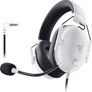 Razer BlackShark V2 X - Multi-Platform Wired E-sports Headset (Triforce 50 mm Drivers, Advanced Passive Noise Cancellation, 7.1 Surround Sound, Hyperclear Cardioid Mic) White