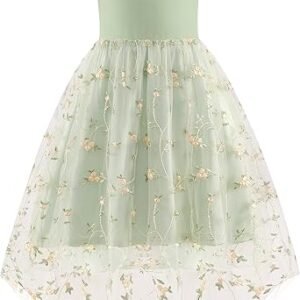 Arshiner Girls Summer Sleeveless Tulle Party Dress with high-Low Hem